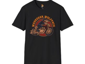 Waukegan Wolfpack Motorcycle Unisex T-Shirt - Vintage Biker Style