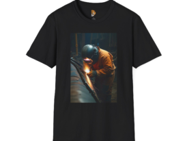 Welding Worker Graphic T-Shirt – Black Graphic Tee