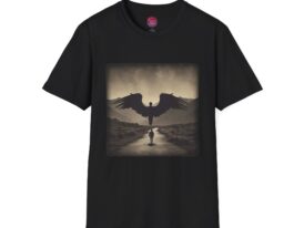 Inspirational Angel Wings – Black Graphic Tee