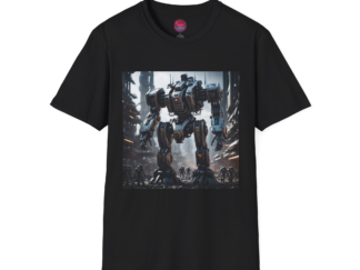 Futuristic Robot Unisex T-Shirt - Softstyle Graphic Tee for Sci-Fi Fans