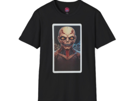 Creepy Skull for Halloween or Everyday Wear – Black Graphic Tee