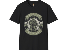 Patriotic Duty T-Shirt - Talk Duty to Me, Pride and Honor, Tee – Black Graphic Tee