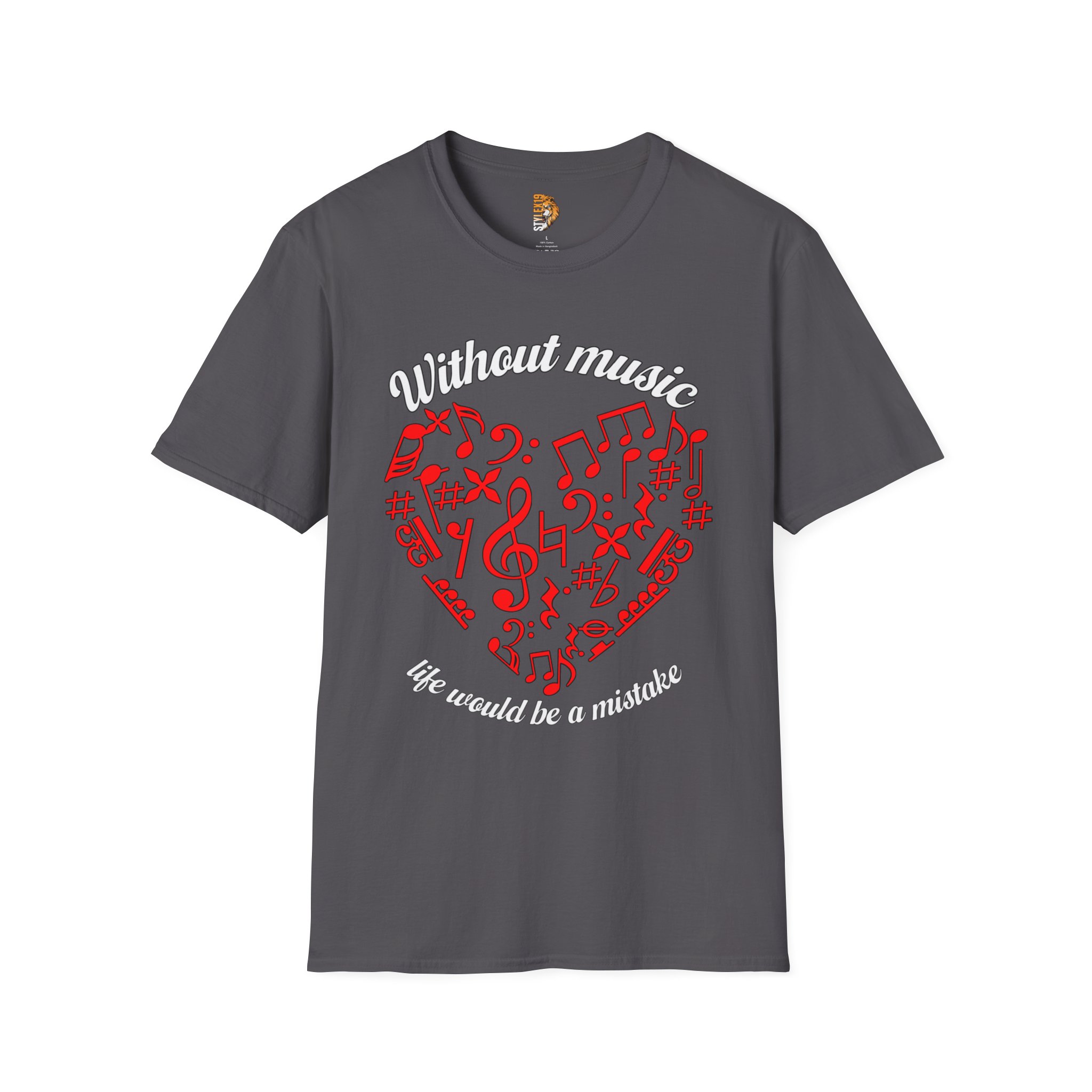 Music Lover Unisex T-Shirt - Without Music Life Would Be a Mistake - Image 13