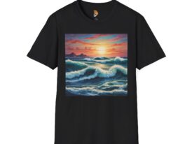 Ocean Sunset – Black Graphic Tee