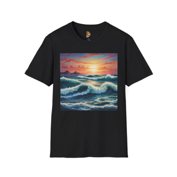 Ocean Sunset Unisex Softstyle T-Shirt - Perfect for Beach Lovers and Summer Vibes