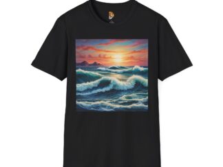 Ocean Sunset Unisex Softstyle T-Shirt - Perfect for Beach Lovers and Summer Vibes