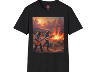 Vintage Rock Guitarist T-Shirt - Softstyle Unisex Tee
