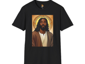 Faith-Inspired Inspirational Jesus Design – Black Graphic Tee