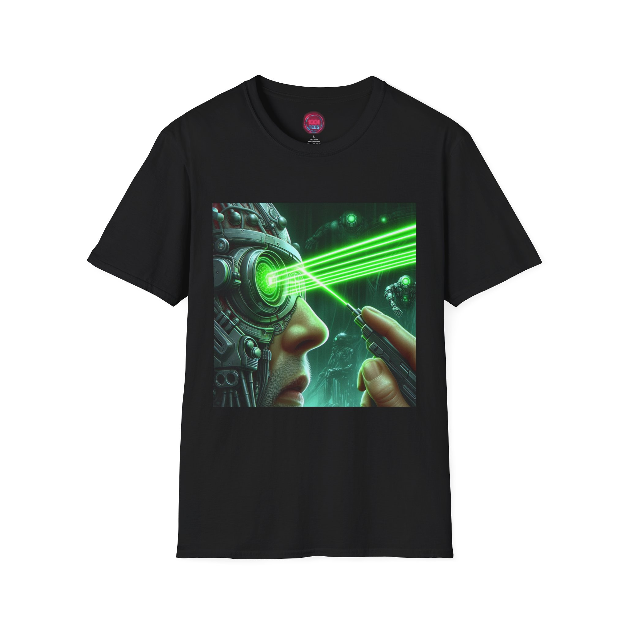 Futuristic Cyberpunk Graphic T-Shirt - Unisex Softstyle Tee - Image 5