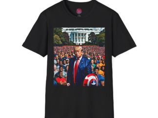 Patriotic Unisex Softstyle T-Shirt - Artistic Tribute to Leadership