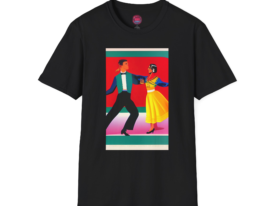 Cultural Dance Vibrant Art Design – Black Graphic Tee