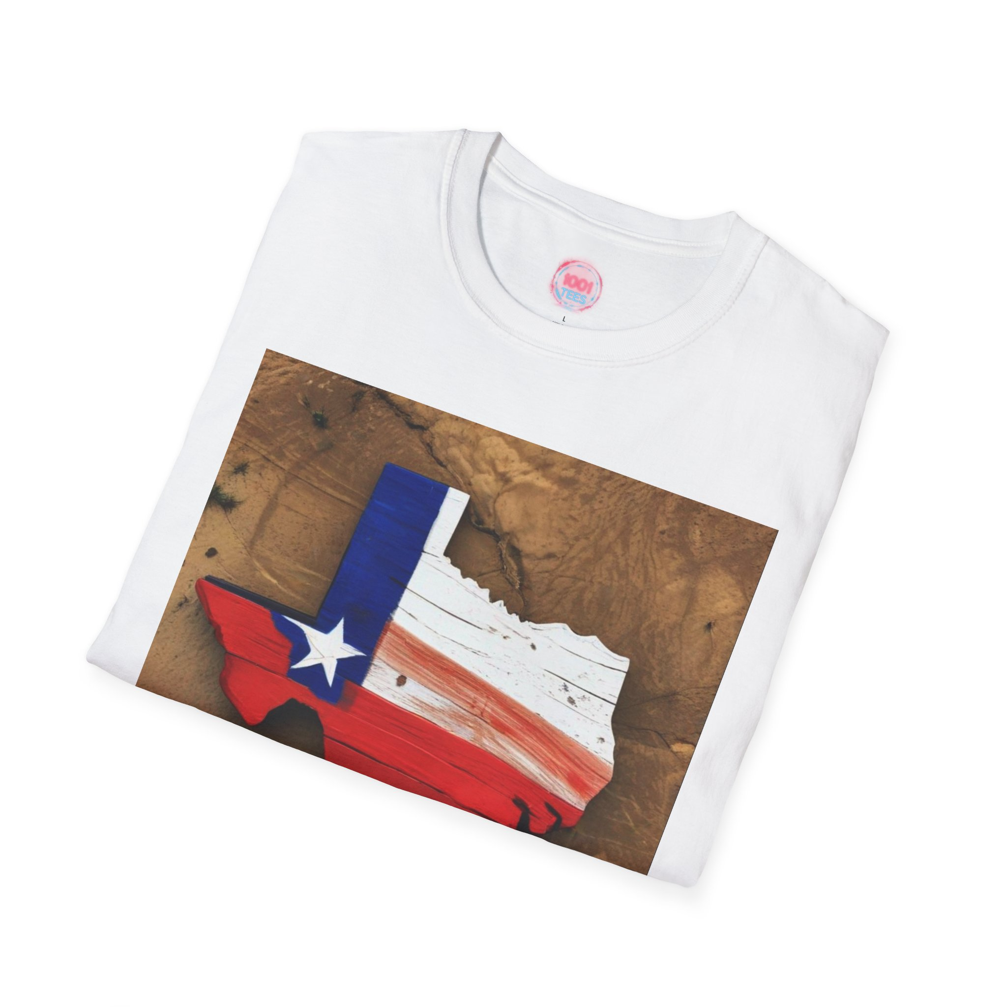 Texas Pride Unisex Softstyle T-Shirt - Vintage State Design - Image 4
