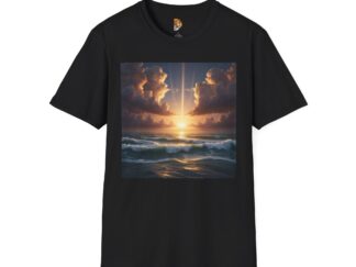 Sunset Waves Unisex Softstyle T-Shirt | Relaxing Ocean Scene