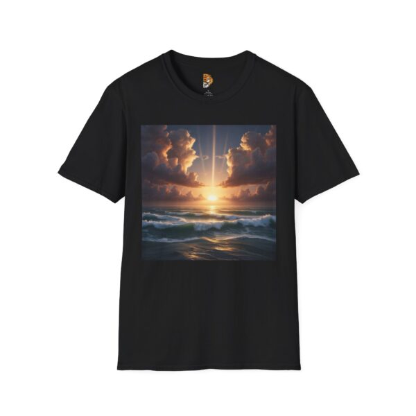 Sunset Waves Unisex Softstyle T-Shirt | Relaxing Ocean Scene