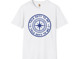 Talk Duty to Me (Navy) - Military Support Design - Heavy Cotton Tee – Black Graphic Tee