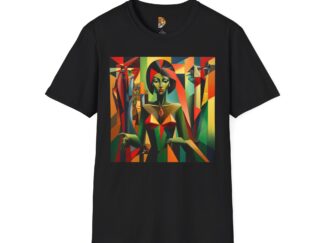 Vibrant Art African-Inspired Unisex Softstyle T-Shirt - Colorful Abstract Design