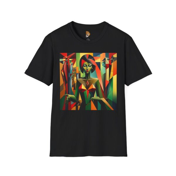 Vibrant Art African-Inspired Unisex Softstyle T-Shirt - Colorful Abstract Design