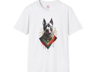 Regal Dog Portrait Unisex Softstyle T-Shirt - Stylish Pet Lover Gift