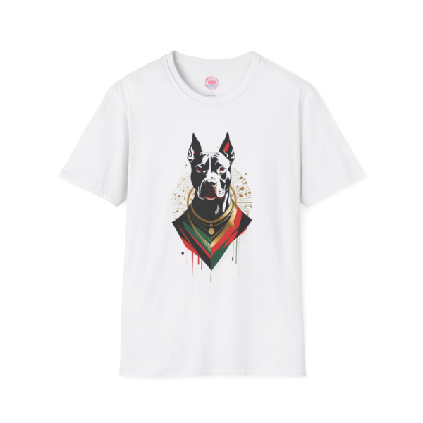 Regal Dog Portrait Unisex Softstyle T-Shirt - Stylish Pet Lover Gift
