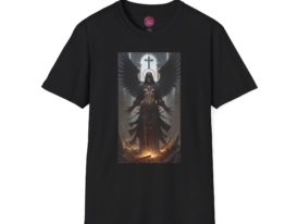 Dark Angel for Bold Souls – Black Graphic Tee