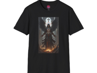 Unisex Softstyle T-Shirt - Dark Angel Graphic Tee for Bold Souls
