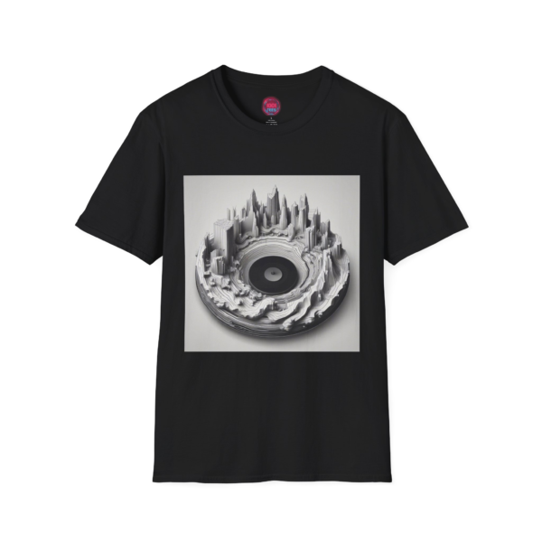 Vinyl Cityscape T-Shirt - Unisex Softstyle Graphic Tee