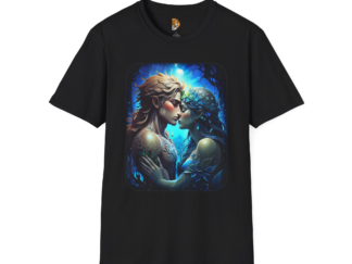 Mystical Love Unisex Softstyle T-Shirt | Artful Blend of Fantasy and Romance