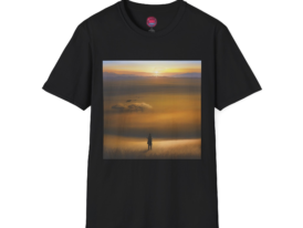 Serene Sunset Nature Aesthetic – Black Graphic Tee