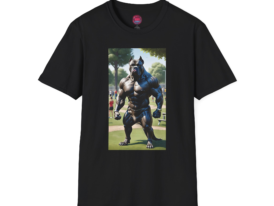 Bold Graphic Power Awaits – Black Graphic Tee