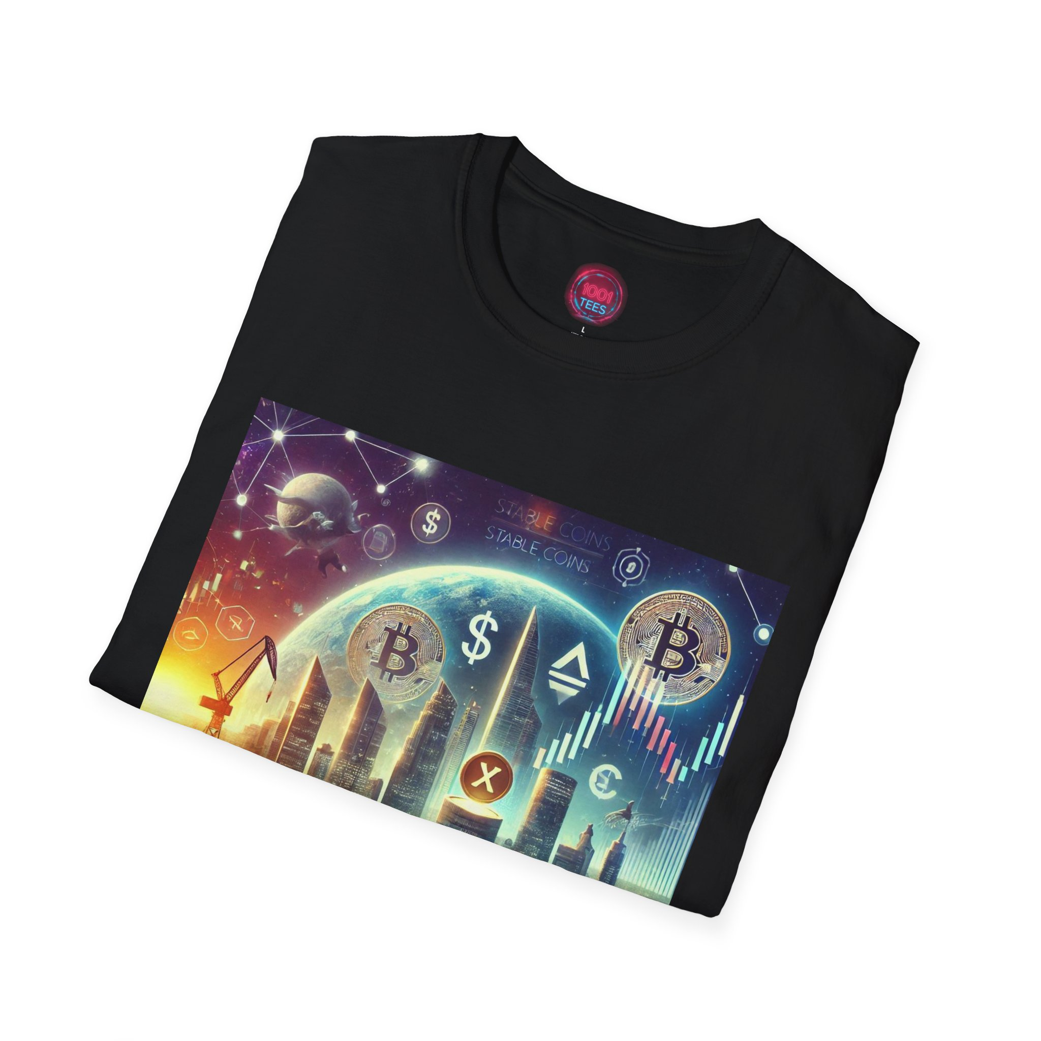 Crypto Vibes Unisex Softstyle T-Shirt - Image 4