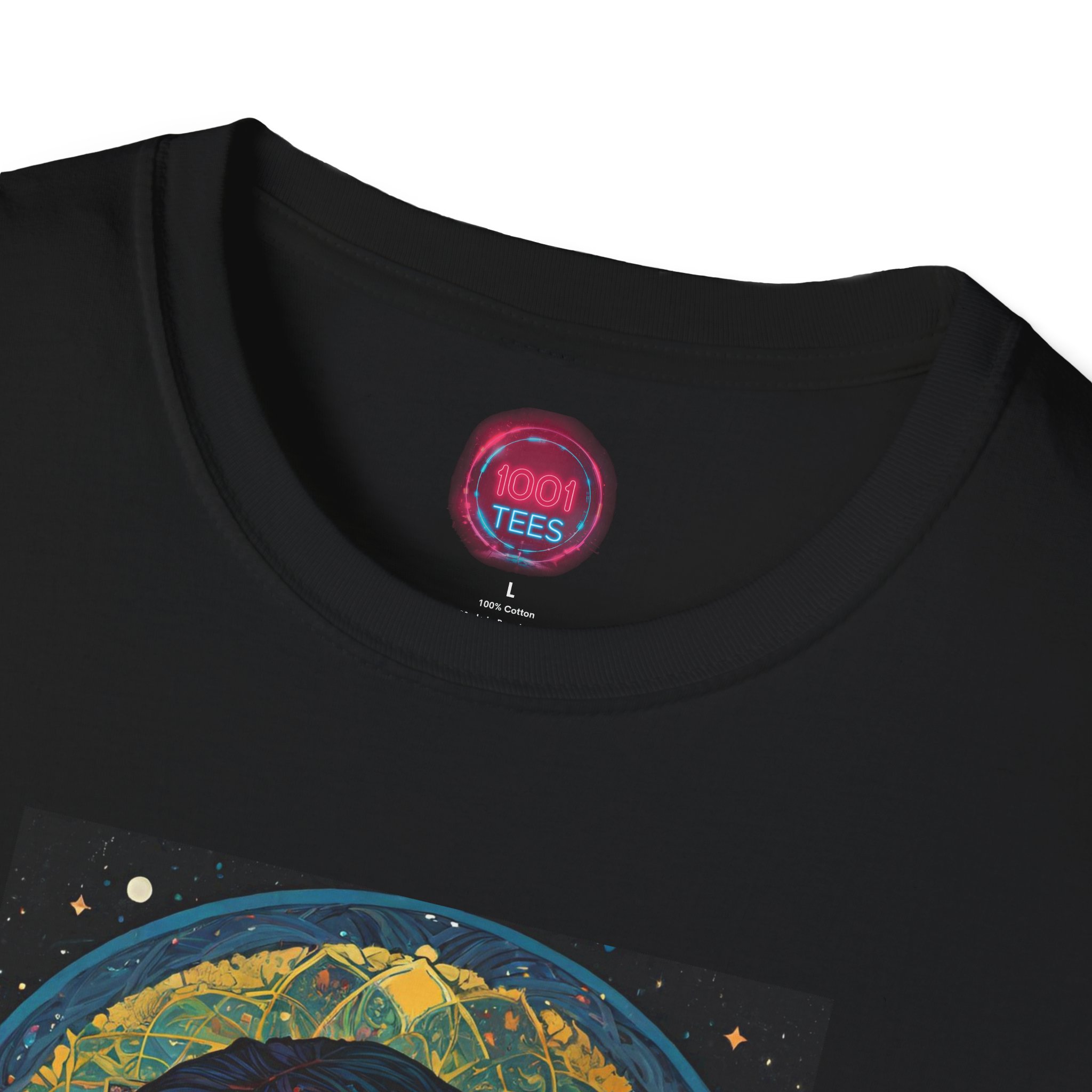 Mystical Woman Graphic T-Shirt - Unisex Softstyle Tee for Art Lovers - Image 3