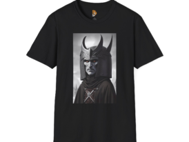 Menacing Fantasy Warrior – Black Graphic Tee