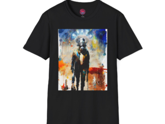 Cosmic Explorer T-Shirt - Unisex Softstyle with Artistic Space Travel Design