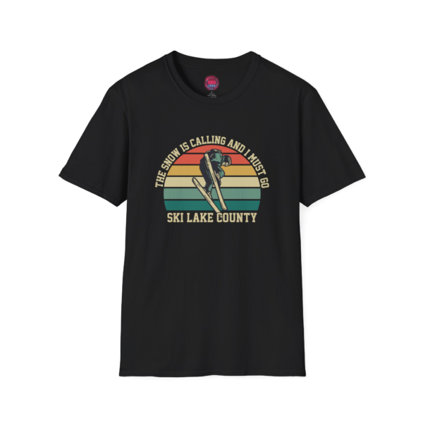 Ski Lake County T-Shirt | The Snow is Calling | Unisex Softstyle Tee