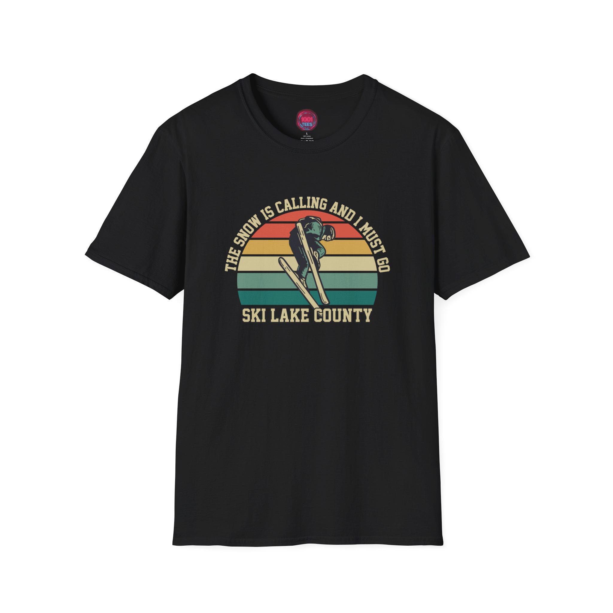 Ski Lake County T-Shirt | The Snow is Calling | Unisex Softstyle Tee