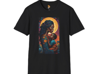 Mom & Child Love Unisex Softstyle T-Shirt | Motherhood Art Tee
