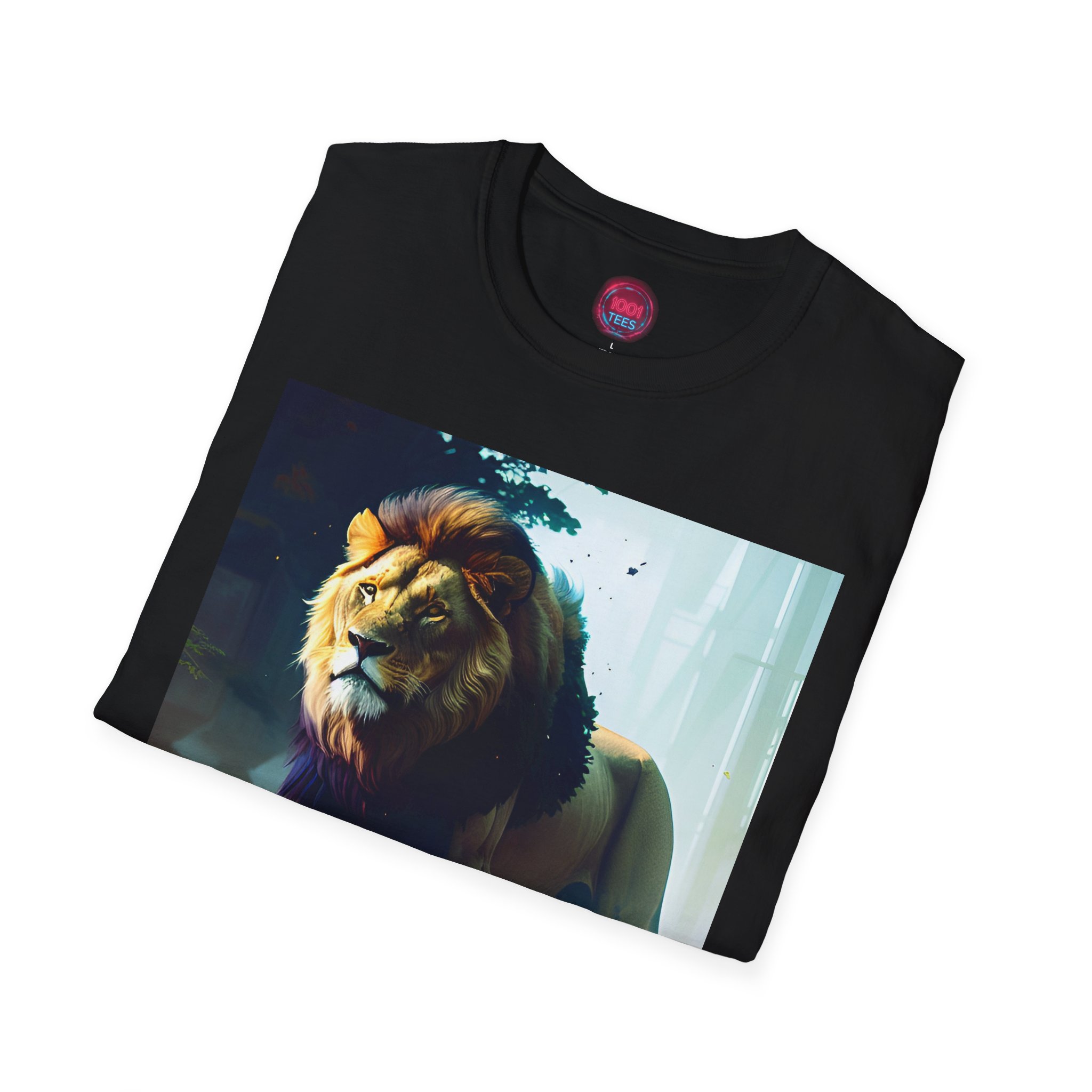 Majestic Lion Unisex Softstyle T-Shirt - Perfect for Nature Lovers - Image 4