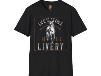 Life is Stable at the Livery Unisex Softstyle T-Shirt - Perfect for Horse Lovers