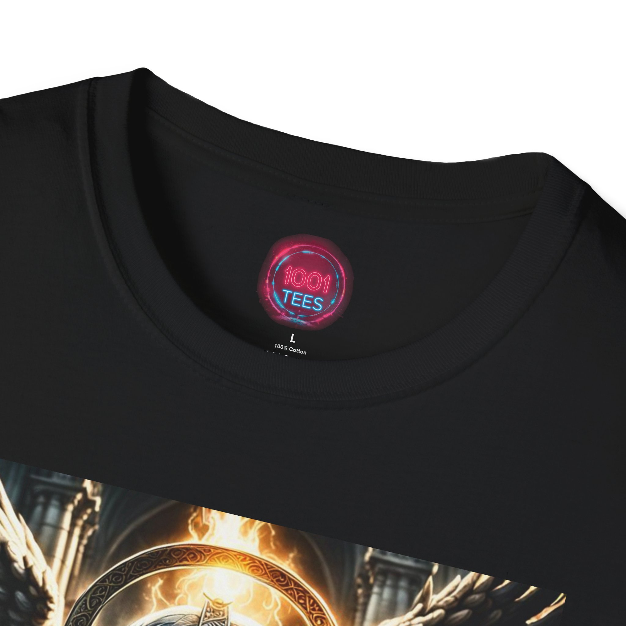 Unisex Softstyle T-Shirt - Dark Angel Graphic Tee for Gothic Aesthetics - Image 3