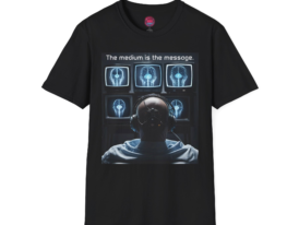 'The Medium is the Message' – Black Graphic Tee