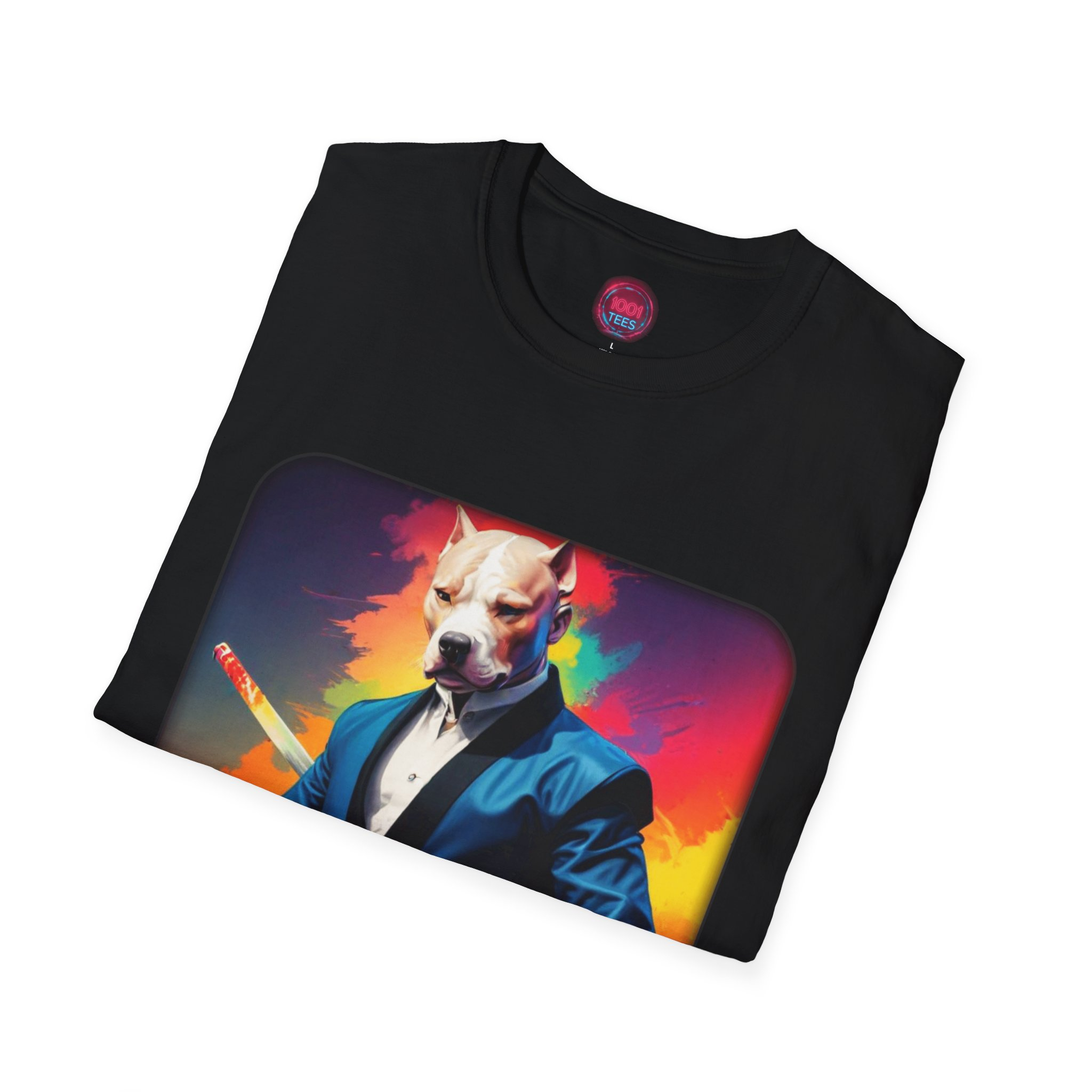 Fierce Dog Samurai Graphic T-Shirt for Pet Lovers - Image 4