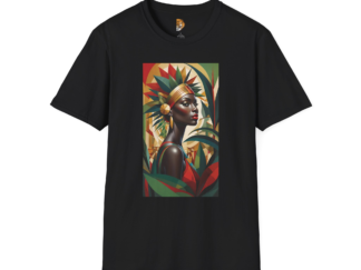 Vibrant African Art Unisex Softstyle T-Shirt - Celebratory Fashion Statement
