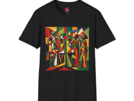 Vibrant Afrocentric Art – Black Graphic Tee