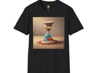 Time Flow Unisex Softstyle T-Shirt - Unique Hourglass Design