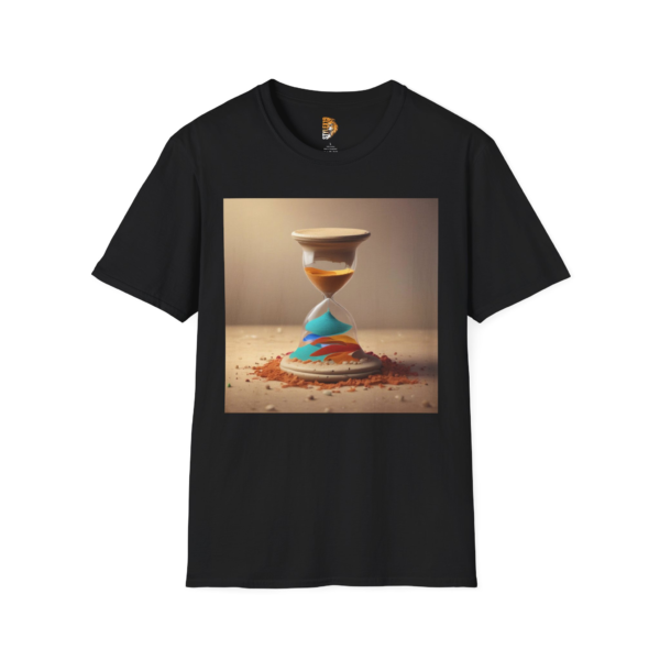 Time Flow Unisex Softstyle T-Shirt - Unique Hourglass Design