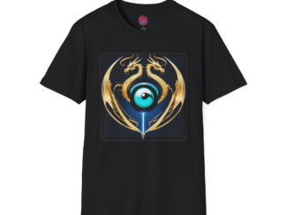 Unisex Softstyle T-Shirt with Dragon Eye Design – Trending Graphic Tee for Fantasy Lovers