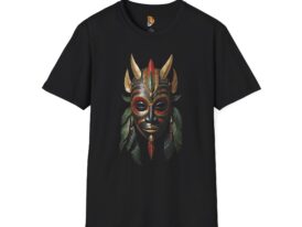 Bohemian Tribal Mask – Black Graphic Tee