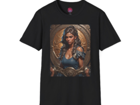Empowered Warrior Bold for Confidence & Strength – Black Graphic Tee