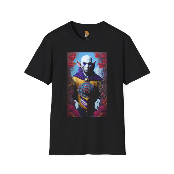 Mystical Nosferatu Graphic Tee - Unisex Softstyle T-Shirt with Floral Design