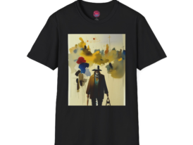 Artistic Bold Abstract Design – Black Graphic Tee